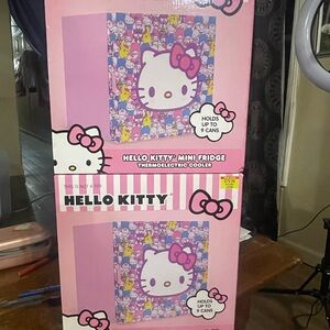 Hello Kitty Pink and White Mini Fridge